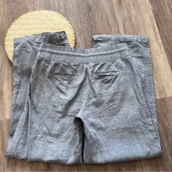 Athleta Cabo linen wide leg pants blue‎ women’s size 10 - Picture 10 of 10